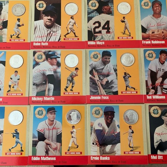 Hall of Fame Legends of Baseball 500HR .999 Silver Coin Set - Picture 1 of 7